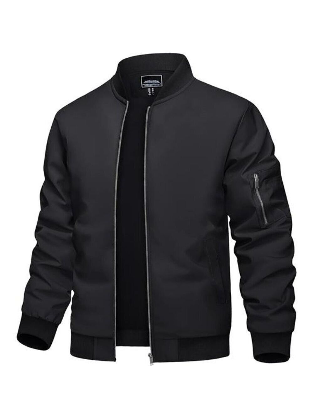 Mens Bomber Jacket Lightweight Zip Up Windbreaker Casual Spring Fall Coat